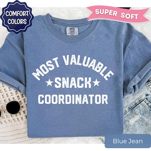 Most Valuable Snack Coordinator Shirt, Sports cheer mom Tee, snack dealer shirt, Funny Game Day tee, Team Snack Mom Gift, Football mom tee