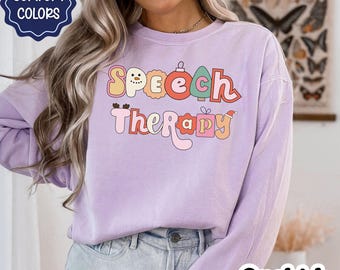 Speech Therapy Christmas Shirt, SLP Holiday Sweatshirt, Speech Therapist Xmas Gift, SLPA Gift, Cute SLP Pullover