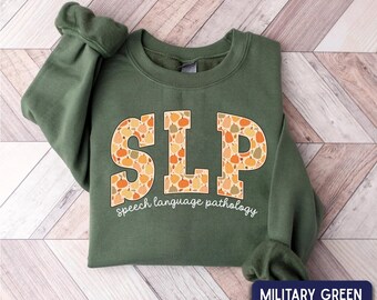 SLP Fall Sweatshirt, Speech Language Pathology Autumn Sweater, SLP Thanksgiving, SLP Pumpkin