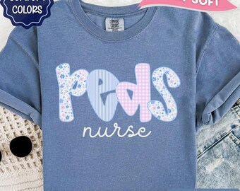Pediatric Nurse t-shirt, PEDS Shirt, Peds Nurse tee, PICU Nurse Gift, cute Pediatrician Shirt, Pediatric Student Shirt, cute RN Top