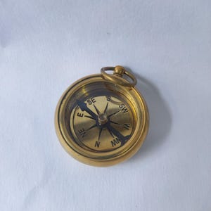 Vintage Brass Compass | Pocket Compass for Navigation & Decor | Nautical Gift for Men