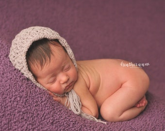 Vintage Lace Knit Newborn Bonnet | Baby Photo Prop