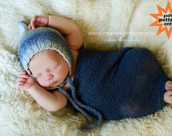 Knit Baby Bonnet Pattern | Newborn Pixie, Elfin Style (PDF Pattern)