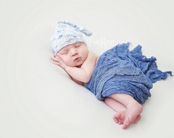 Hand Knit Newborn Slouch Hat | Baby Photo Prop