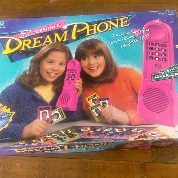 Electric Dream Phone 1996 Milton Bradley Board Game - Complete Set with Instruction Manual - Vintage 1990s Games with talking phone