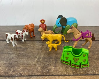 Various Vintage Playmobil and Fisher Price Animals