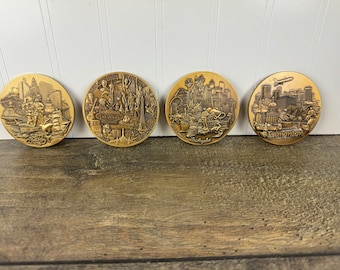 Choice of Bronze Cities Souvenir Medallion - 3" - San Diego, Las Vegas, Los Angeles, Edmonton