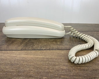 Vintage GE Beige Push Button Telephone for Wall or Desk - Retro Land Line - General Electric = Model 29255GC4-C