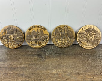 Choice of Bronze United States Cities Souvenir Medallion - 3" - Washington DC; Orlando; Atlanta; New Orleans
