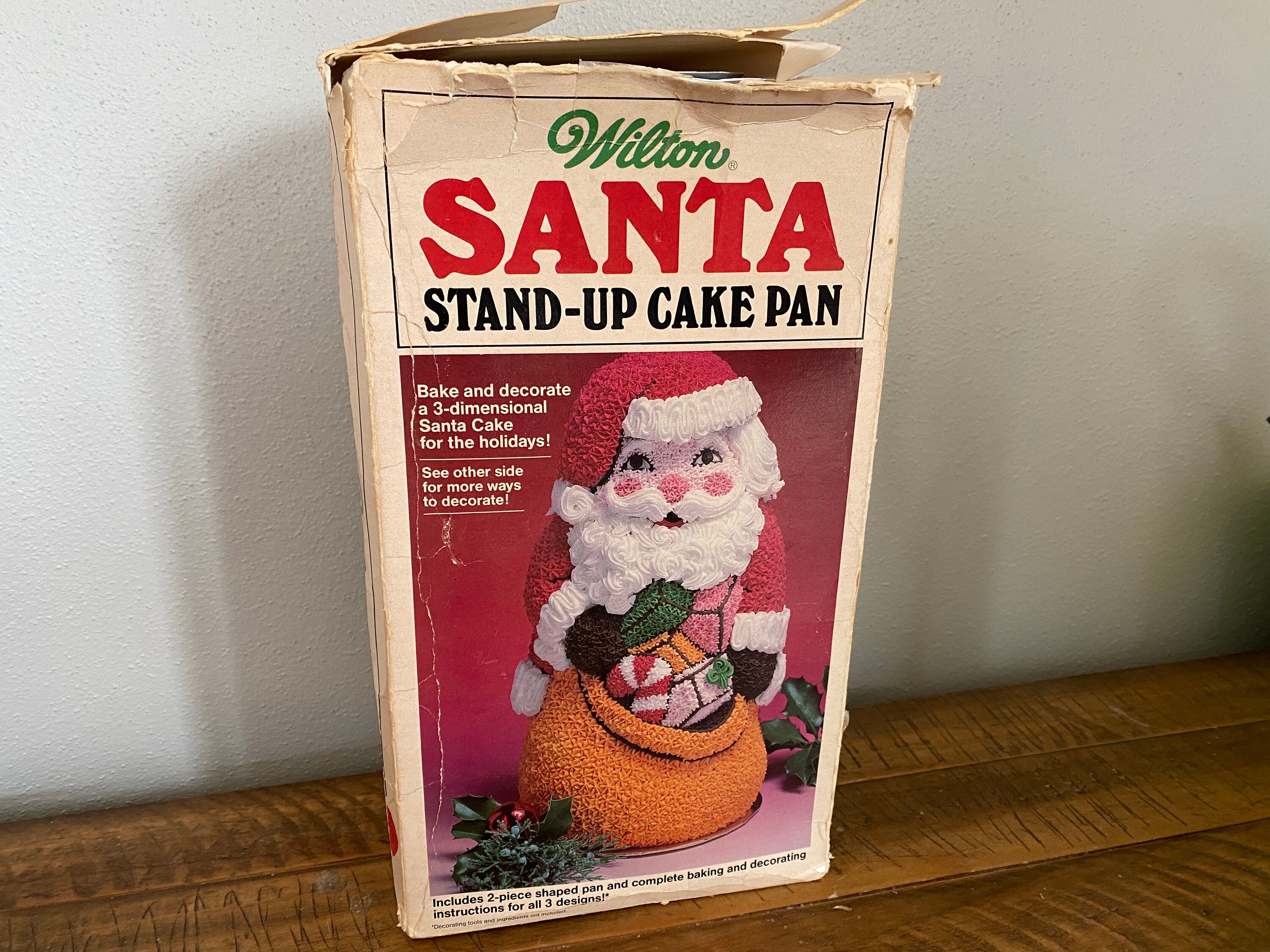 Christmas Cake Pan Santa in Chimney 3D Stand up Cake Pan Aluminum