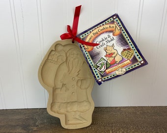 Vintage 1996 Noah's Ark Brown Bag Cookie Art Shortbread Cookie Mold  W/recipes & Special Projects Book Made in USA by Hill Design Inc. 