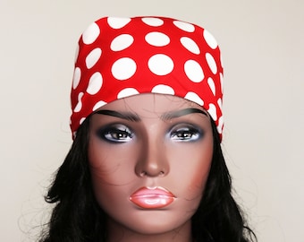 Handgemachtes, rotes und weißes Bandana Taschentuch