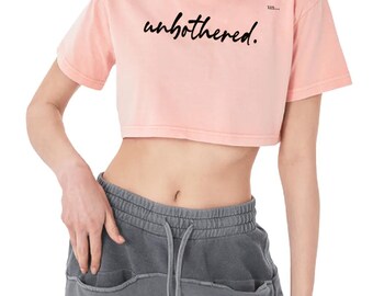 un... unbothered classic - women's crop top