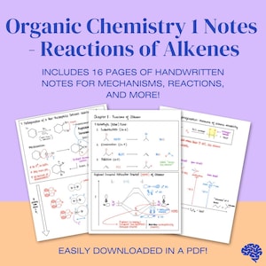 Notes de chimie organique 1 (16 pages) - Réactions des alcènes