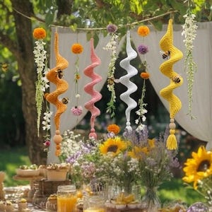 Crochet Spiral Wind Spinner (PDF Pattern) Colorful Outdoor & Home Decor for Creative Souls