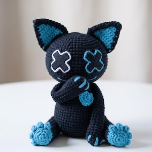 Amigurumi Deadly Cat | Witch's Cat No-Sew Crochet Pattern