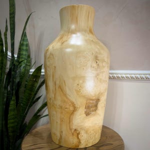 Rustic Wooden Vase, Wedding or Housewarming Gift, Hand Carved, Handmade Wooden Decor, Anniversary or Birthday, Gift for Home Lovers