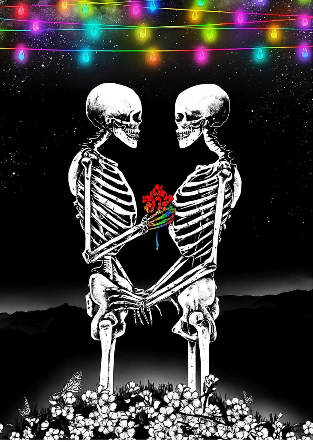 Photo, Together, Love, Skeleton, Rose, Peace, Halloween, - Etsy