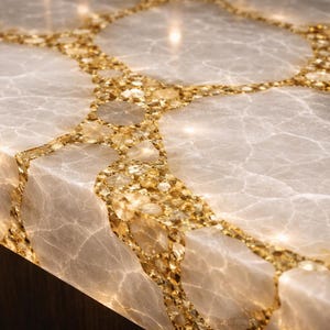 luxury white quartz dining table with gold inlay modern kitchen island

handmade quartz stone table premium marble look countertop furniture