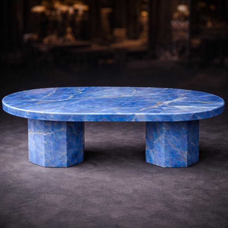 uxury marble dining table blue stone with gold veins design
modern dining room table premium onyx stone furniture decor