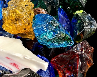 Assortment of Chunk Glass Slabs / KOG Misc Mix of Glass Scraps