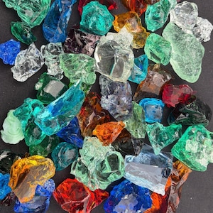 Kokomo Opalescent Glass Chunks | Grape Size | Tumbling, Vase Filler, Aquarium Decor