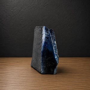 Iridescent Chunk Glass Slab | Ruby Black Kokomo Opalescent Glass | Decorative Art Glass | Exact Piece (Item #259)