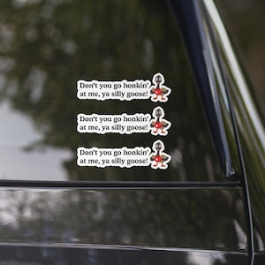 Autoaufkleber 3 für 1 lustige Gans Sassy 3 für 1 kanadische Gans Karikatur-Auto-Abziehbild Erwachsenen-Humor blasenfreie Aufkleber