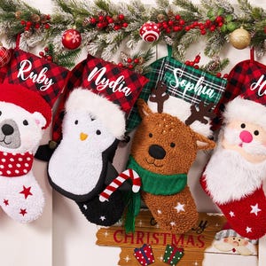 2025 Christmas Stockings With Name,Personalized Family Christmas Stockings,Custom 3D Holiday Stockings,Christmas Gift For Family,Xmas Decor.