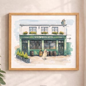 Custom Building Portrait, Watercolor Storefront Illustration, Business Art, Cafe or Shop Portrait, Personalized Business Gift