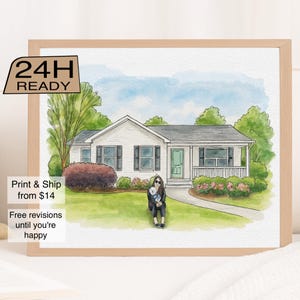 Personalized House warming Gift, Custom Home Painting, Our First Home, First Home Gift, First Time Home Buyer, Gift from Realtor