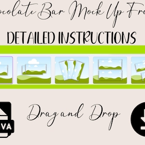 Canva Chocolate Bar Wrapper Mockup, Party Favor Mockup, Candy Bar Mockup, Chocolate Canva Mockup, Canva Chocolate Wrapper,Bar Wrapper Canva