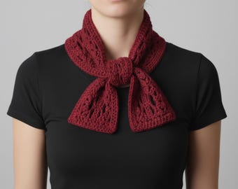 Sophie Crochet  Scarf Pattern-Beginners easy scarf pattern for women