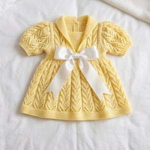 chinese dress ladies VINTAGE IVORY LONG SLEEVE COLLAR DRESS WITH LACE DETAIL
