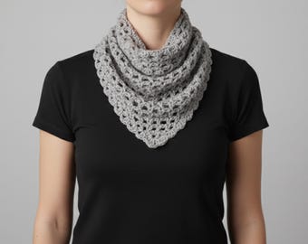 Sophie  Crochet  cowl Pattern-Beginners easy scarf pattern for women-Vintage 1960