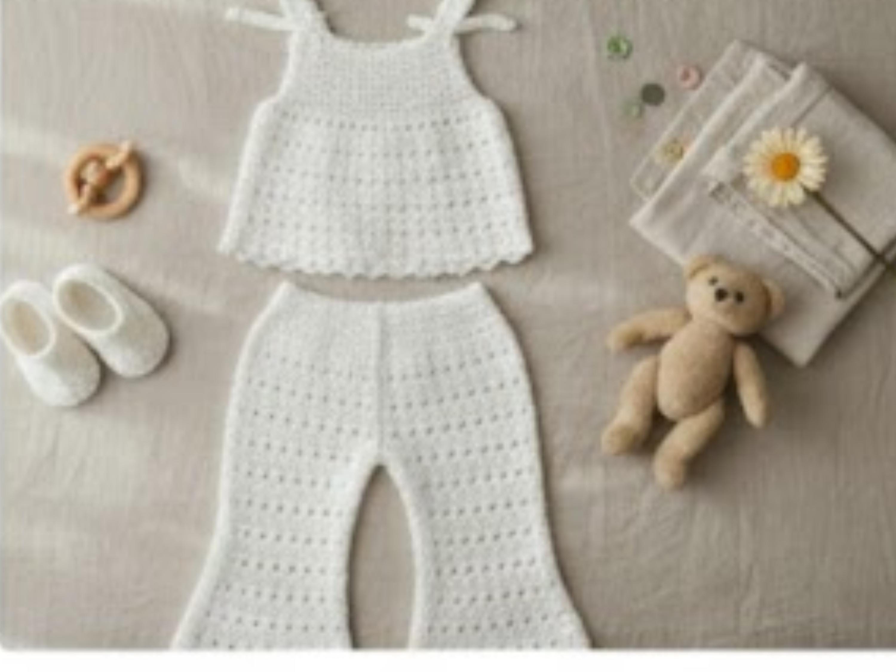 Gilet bébé blanc et jaune au crochet - avec deux z