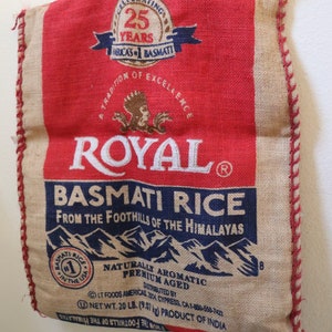 Jute bag - Vintage style Basmati Jute hand stitched bag