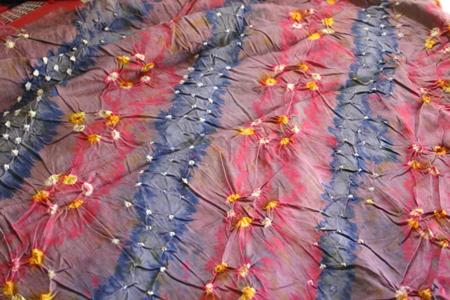 Black - Bandhani Tie-Dye Handloom Cotton Towel