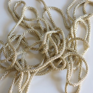 Light Gold woven trim/rope  (1 yard)