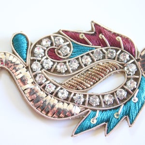 Dance of Paisley - Applique paisley with embroidery and rhinestones (1)
