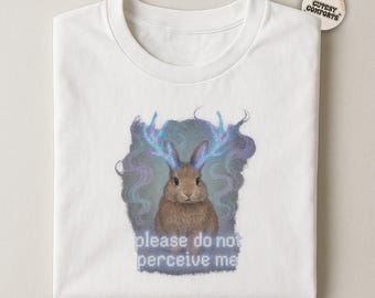 「私を知覚しないでください」Tシャツ、内向的なミームTシャツ、ユニセックスソーシャルバッテリー警告グラフィック