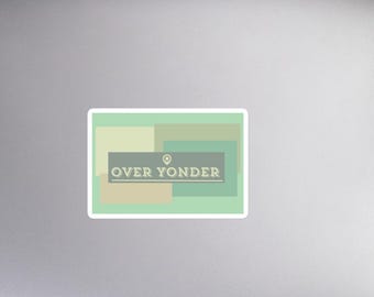 Adesivo Over Yonder – Decalque de vinil com frase sulista, ditado country engraçado, presente de fazenda