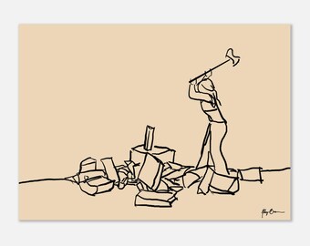 Chopping Wood Classic Matte Paper Poster 13x18 cm / 5x7″