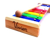 Wooden Toy Xylophone Kid's PERSONALIZED Musical Instrument Waldorf Montessori Music Play