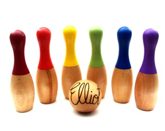 childrens wooden skittles