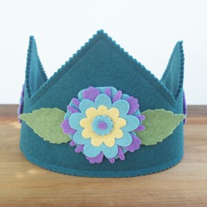 Waldorf Flower Crown Wool Birthday Crown for Imaginative Play