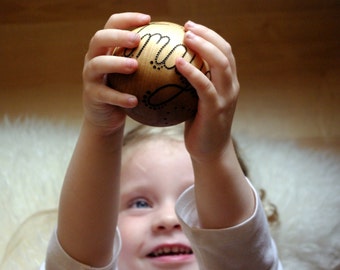 Personalized Wooden Ball Montessori Baby Toy