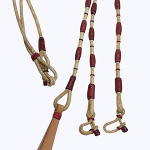 Rênes Romal en cuir brut tressé à la main : sellerie western