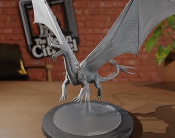 Miniatura del Dragón Azul Antiguo: Figura gigantesca de resina para TTRPG de MZ4250