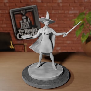 Resin Elf Wizard Miniature: Female Witch, D&D RPG Figure, MZ4250